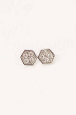 Bright Hexagon Stud Earrings