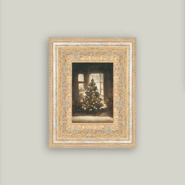 7x9 Glowing Christmas Tree Framed Art