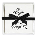 Ceramic Napkin Tray + Napkins - All is Bright