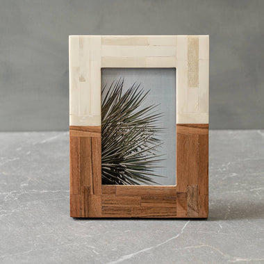 4x6 Split Wood & Bone Photo Frame