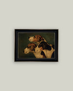 5x7 Three English Foxhounds Framed Art