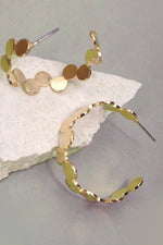 Double Circle Bubble Hoop Earrings - Gold