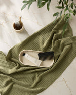 Geometry Truffle Hand Towel - Olive