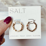 Beaded Gold Hoops