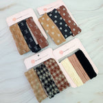 Gingham Hair Ties S/3