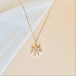 Gold Crystal Flower Necklace