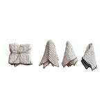 Set of 3 Colored Edge Cotton Waffle Dishcloths