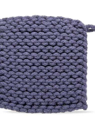 Crochet Cotton Trivet - Midnight Blue