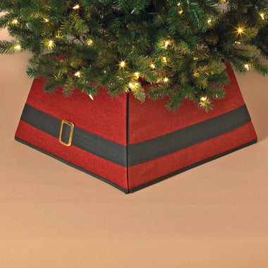 Fabric Square Santa Belt Tree Skirt