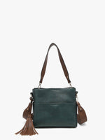 Lyla 2-in-1 Bucket Bag w/ Guitar Strap - Dark Forest Green