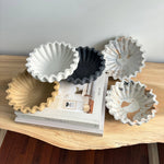 Kyma Ripple Bowl - Off White, Gold & Silver