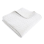 Velvet Stitch Quilted Throw - Off-White - 50 x 60"