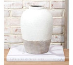 11" French White Vase