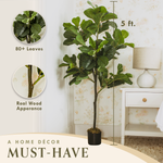 5' Faux Fiddle Leaf Tree