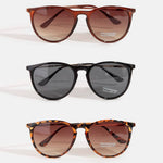 Round Frame Sunglasses with Metal Arms