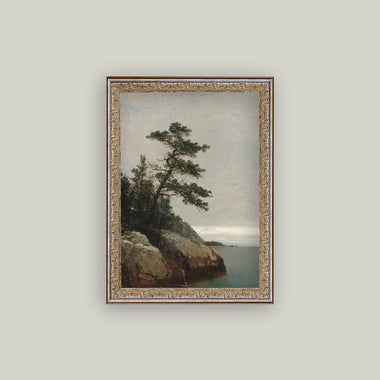 12x16 Ocean Side Antique Art in Frame