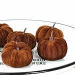 Mini Velvet Pumpkin Bag of 6 - Brown