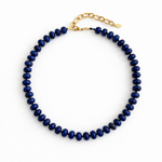 Refined Stone Bead Necklace – Lapis Blue