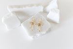 Daisy Gold Bow Hoop Earrings