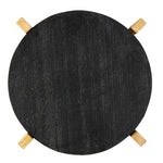 11" Black Marble & Wood Riser