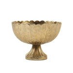 Gold Scalloped Edge Pedestal Bowl