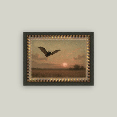 5x7 Bat at Dusk Framed Art