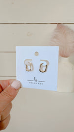 Brileigh Gold Oval Hoop Earrings