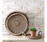 Round Willow Tray w/ Handles