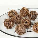 2" Twiggy Rattan Balls - Set of 12