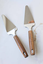 Acacia Wood Handle Server