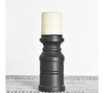 Black Wood Candle Holder