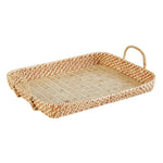 Woven Two-Tone Rattan Tray