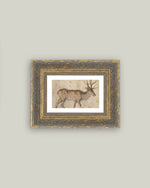 8x10 Vintage Reindeer Framed Art