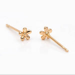 Calla Gold Flower Stud Earrings