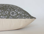 20x20 Olive Floral Designer Pillow Cover