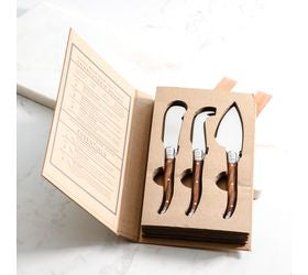 Wood Grain Cheese Knife Gift Set