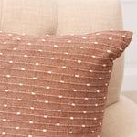 18x18 Hushed Auburn Pillow Cover With Kantha Stitch