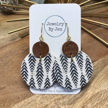 Luna: Cognac & Herringbone