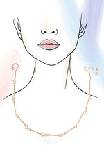Cutout Bow Necklace - Gold