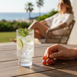 Malibu Ribbed Highball Glass -  Clear 13.5oz