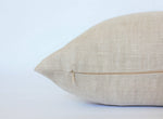 20x20 Oatmeal Beige Linen Pillow Cover