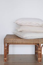 12x21 Corded Velvet Edge Pillow - Ivory