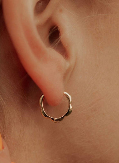 Lola Gold Floral Hoops