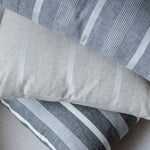 20x20 Addison Navy Stripe Linen Pillow Cover