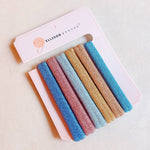 Shimmer Hair Ties S/6
