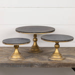 Black & Gold Pedestal Large