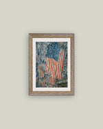 8x10 Patriotic Flag Framed Antique Art