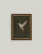 4x6 Hummingbird on Green Framed Art