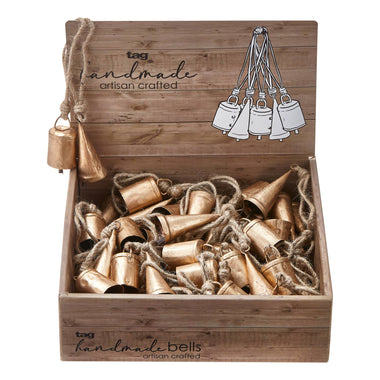 Mini Hanging Bells - Antique Gold
