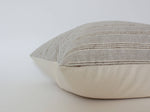 18x18 Neutral Beige Striped Pillow Cover